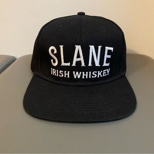 Slane Irish Whiskey Adjustable Snap Back Black Hat East West Embroidery One Size